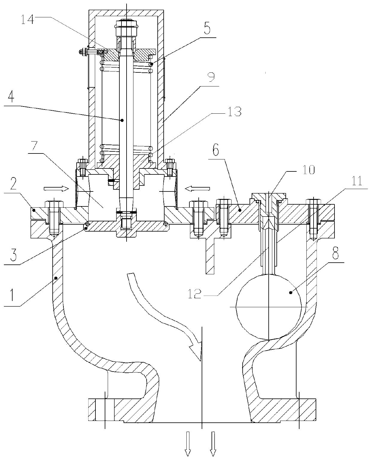 Float type vacuum breaker valve