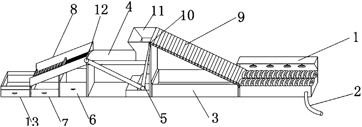 Device for processing sweet potato powder food