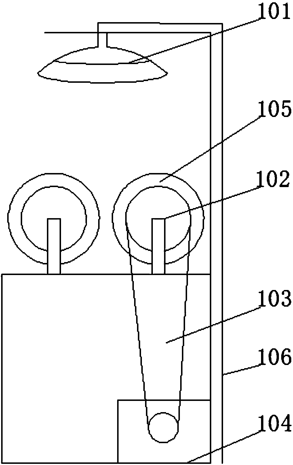 Device for processing sweet potato powder food