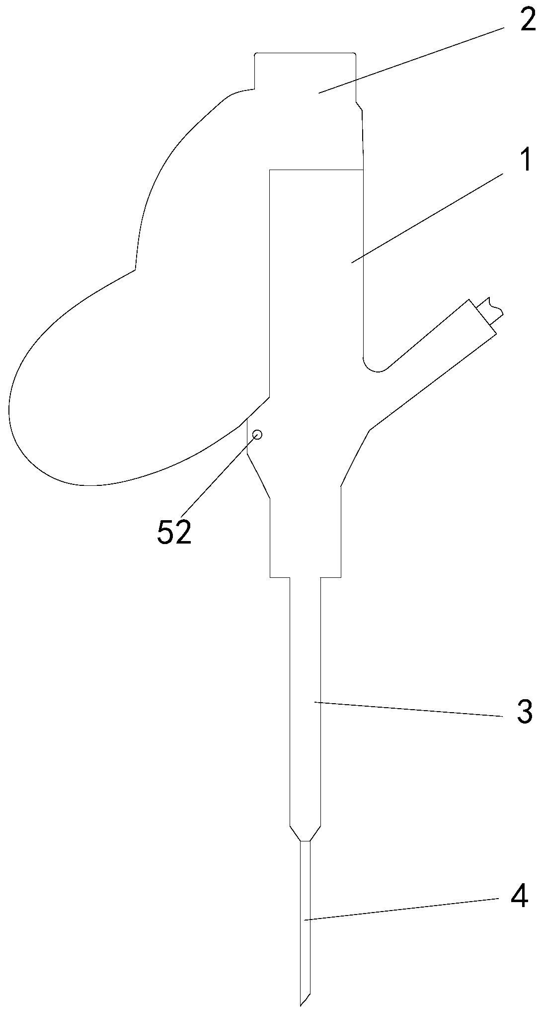 Novel remaining needle with function of automatically conveying catheter by single hand