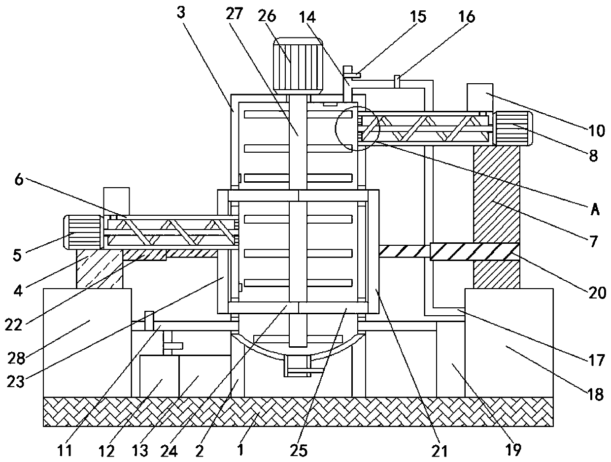 Environmentally-friendly desulfurization tower flue gas treatment and purification equipment for solid waste material treatment