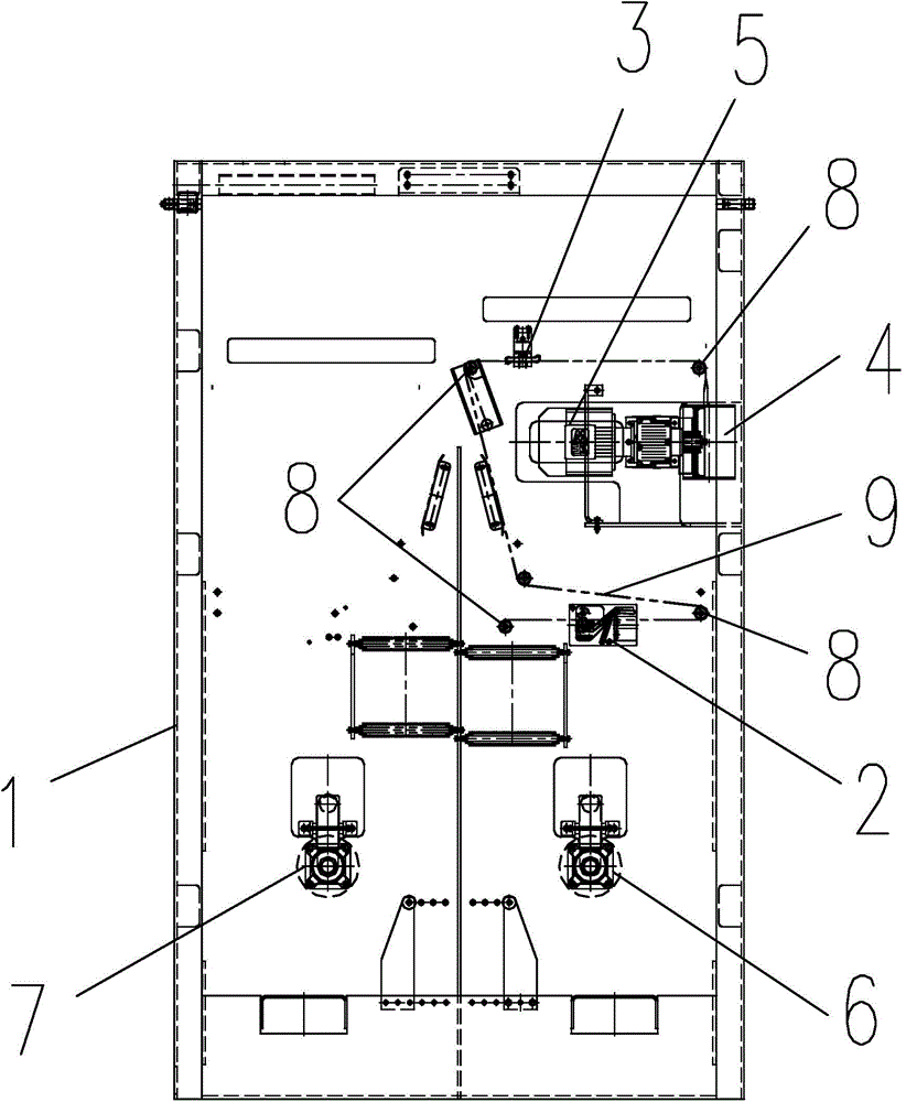 Crowned strip conveying device