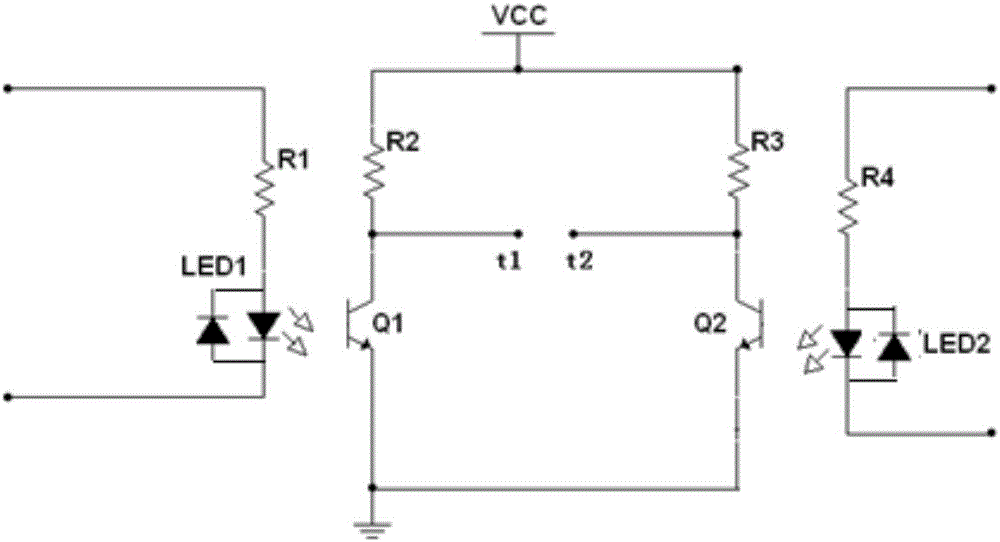 Circuit for automatic time-delay conduction after switch tripping