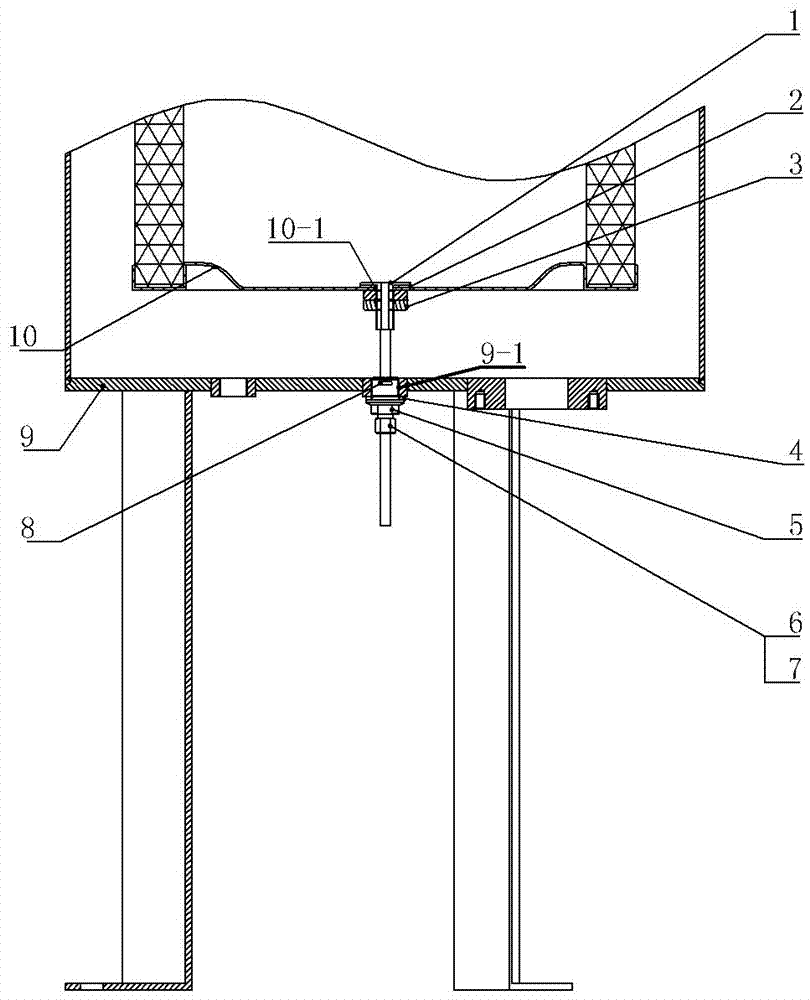 Oil return device at the bottom of the filter element of the oil and gas separator