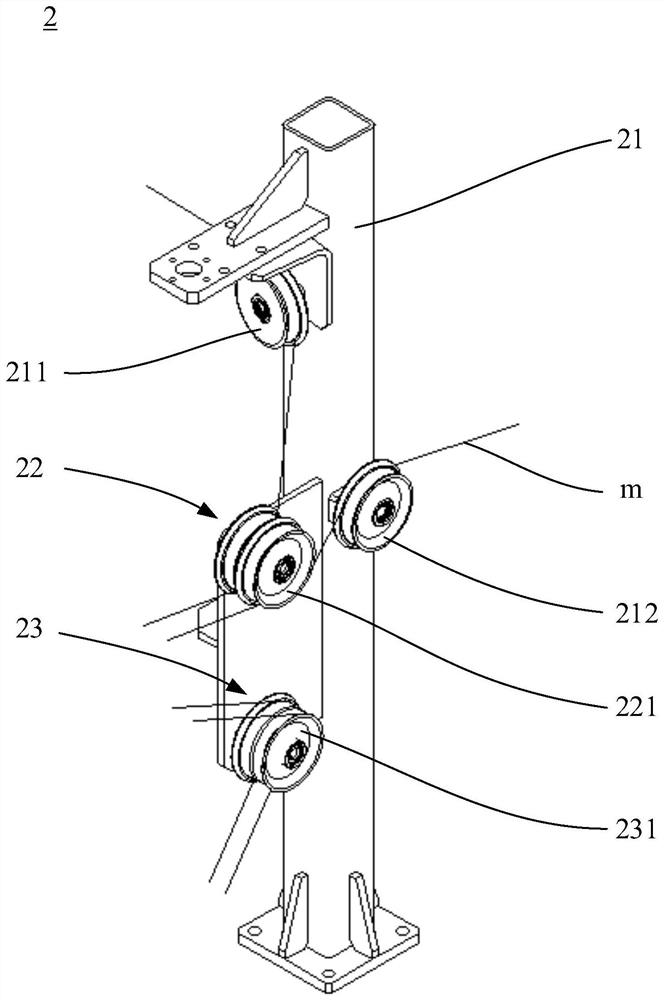 Steel cord take-up device and take-up method