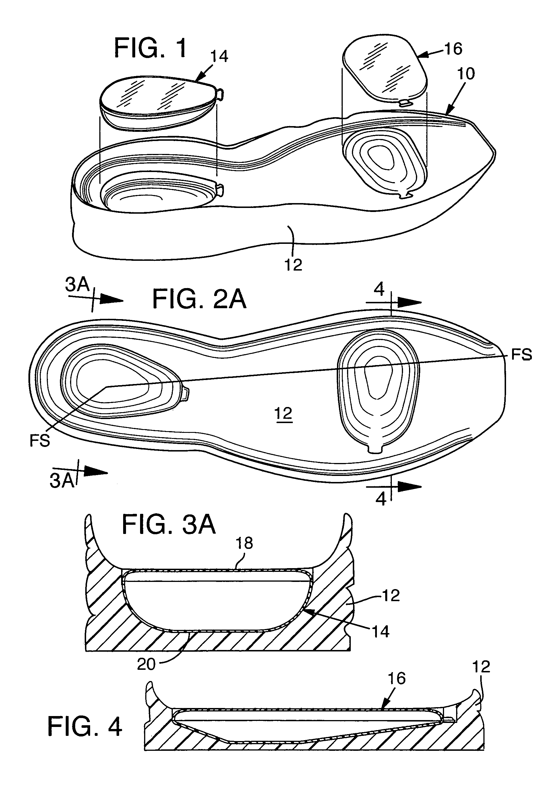 Footwear sole component with a single sealed chamber