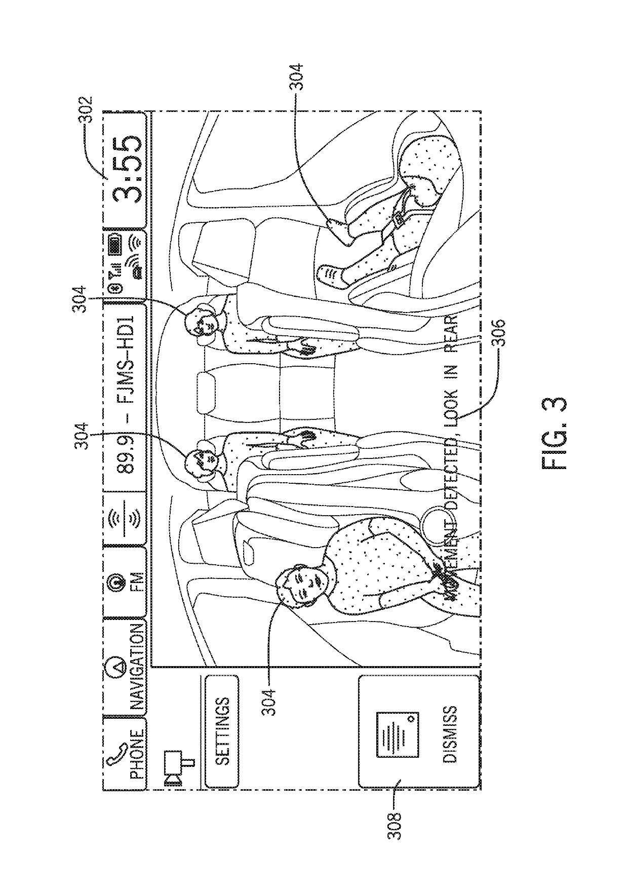System and method for providing rear seat monitoring within a vehicle