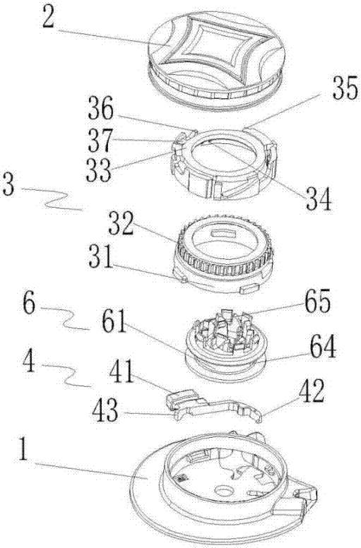 One-way anti-rotation knob