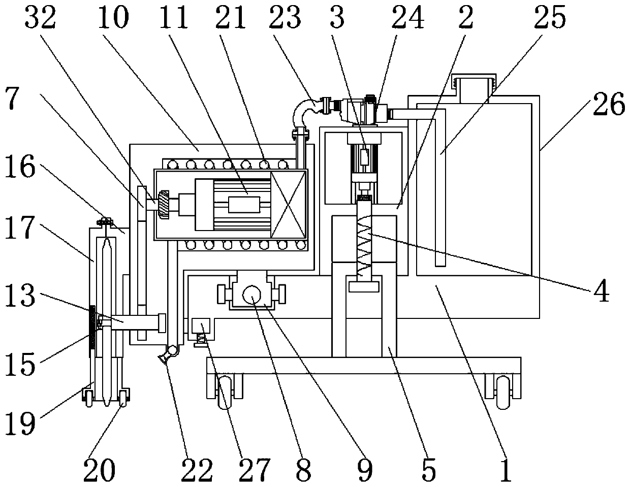 Pavement joint cutting machine capable of avoiding cutting dead angle