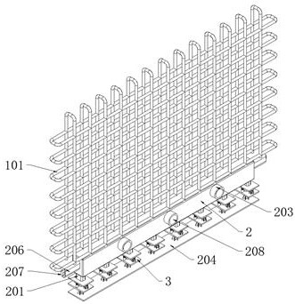 A prefabricated concrete wall panel steel structure connecting device