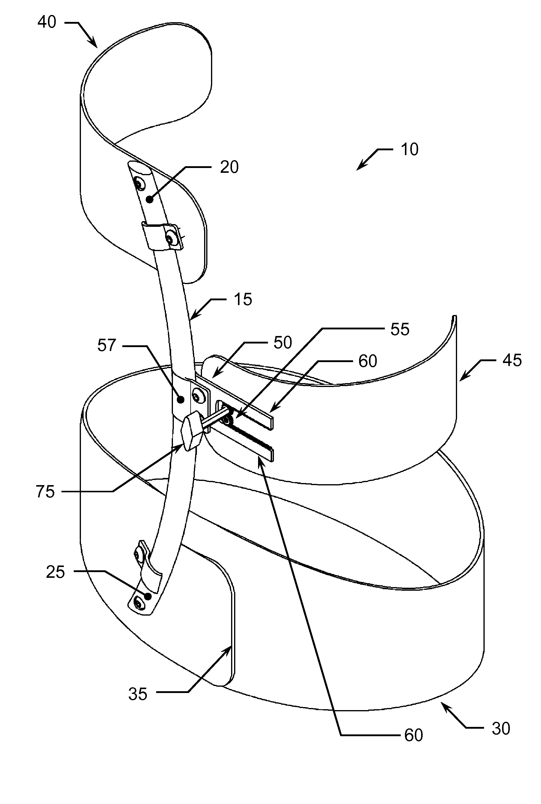 Method and apparatus for dynamic scoliosis orthosis