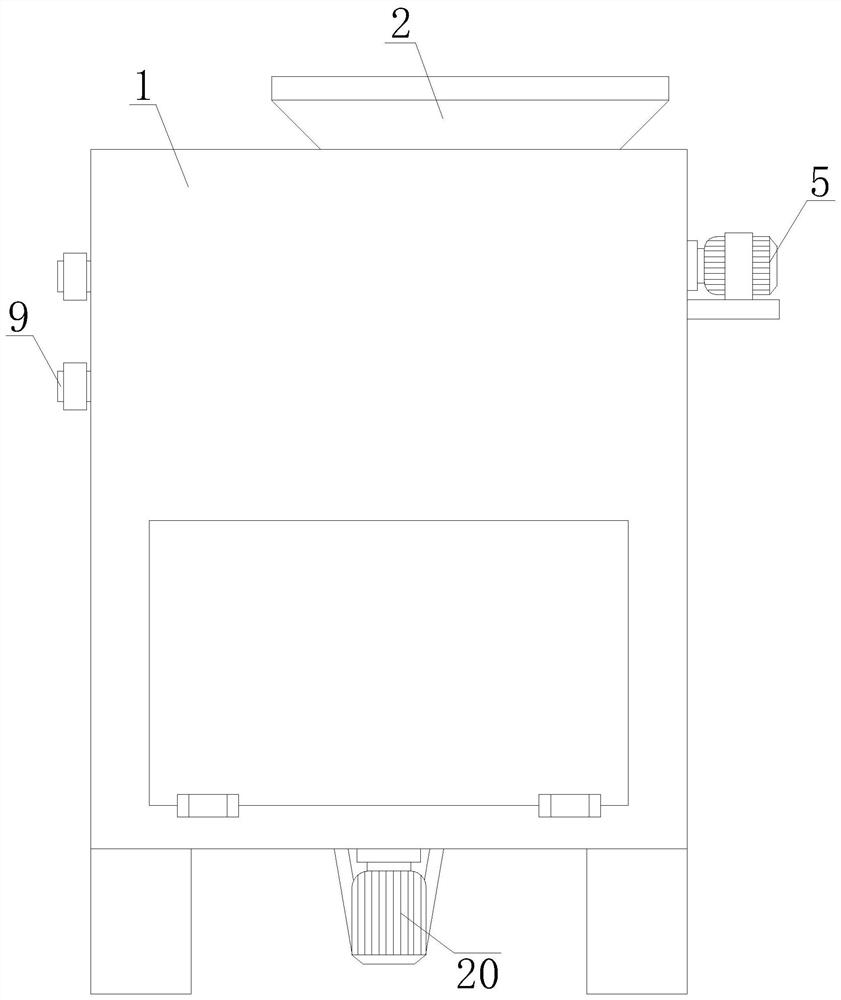 A crushing and iron removal device for the recycling of coated sand shells