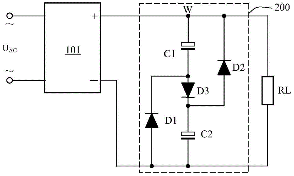 A valley filling circuit with protection function