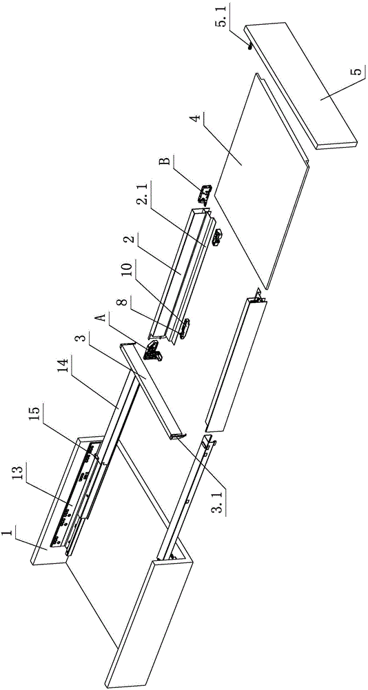 Adjustable mechanism for drawer main body and furniture main body