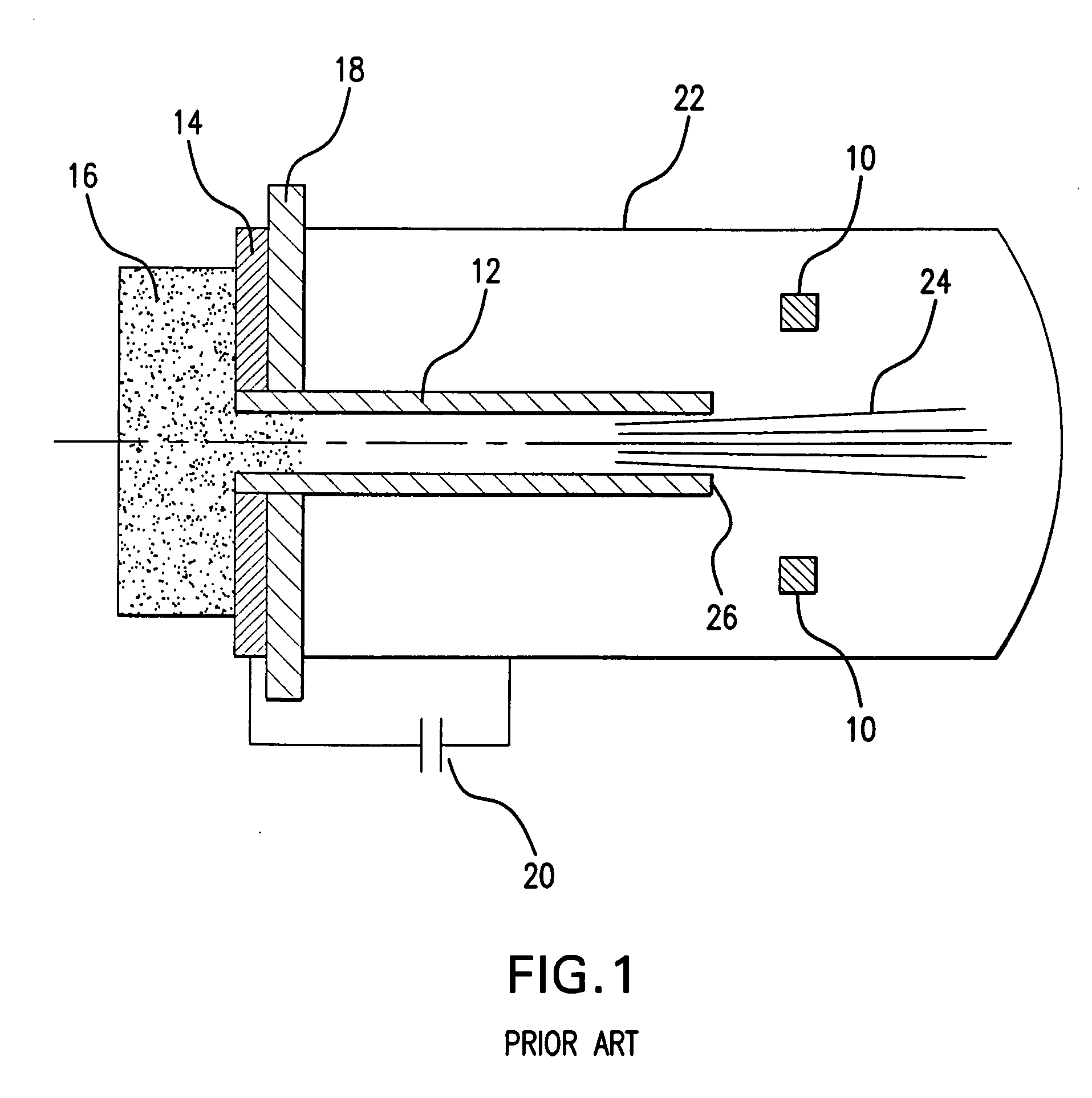 Apparatus and method utilizing high power density electron beam for generating pulsed stream of ablation plasma