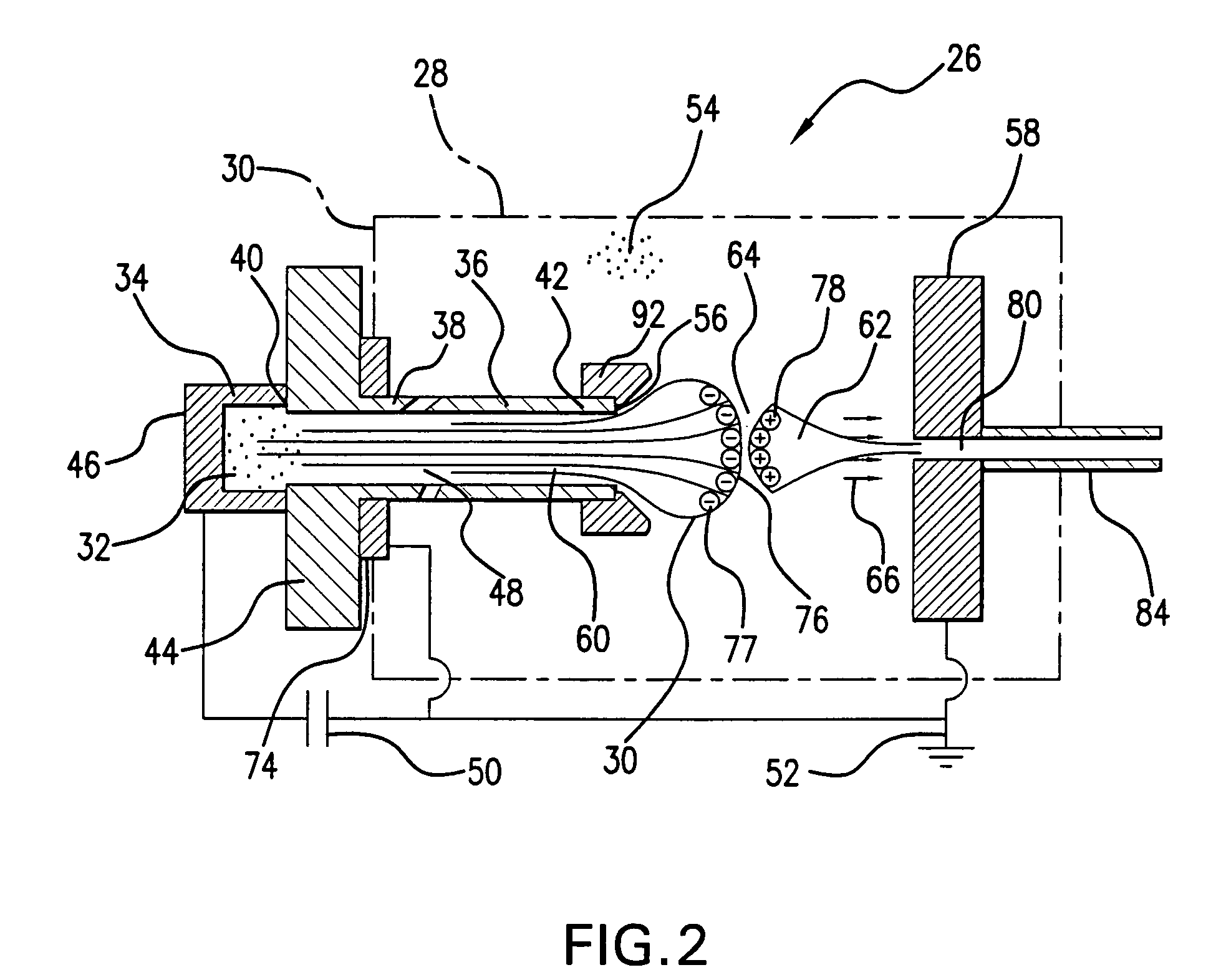 Apparatus and method utilizing high power density electron beam for generating pulsed stream of ablation plasma