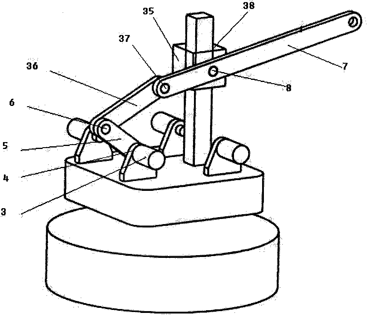 Simple spot-welding robot mechanism
