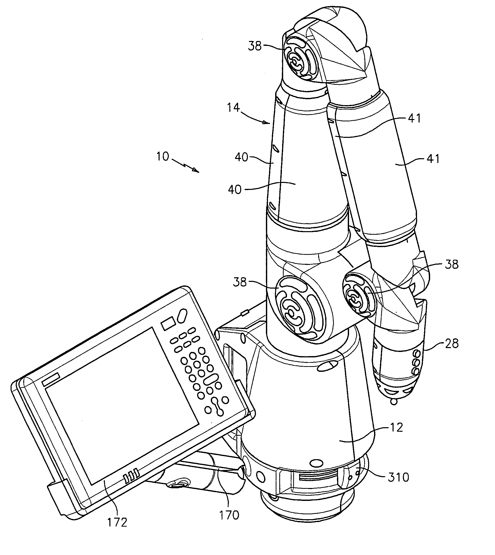 Method for improving measurement accuracy of a protable coordinate measurement machine