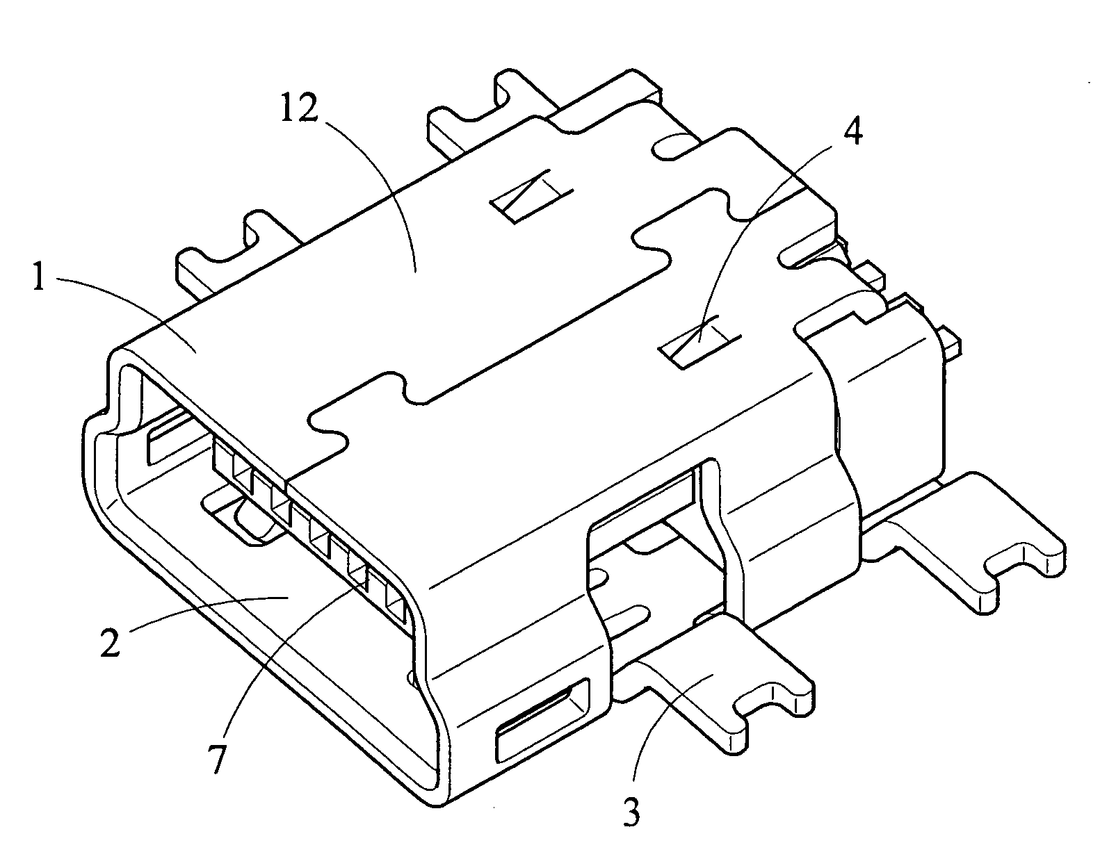 Shell for electrical connector