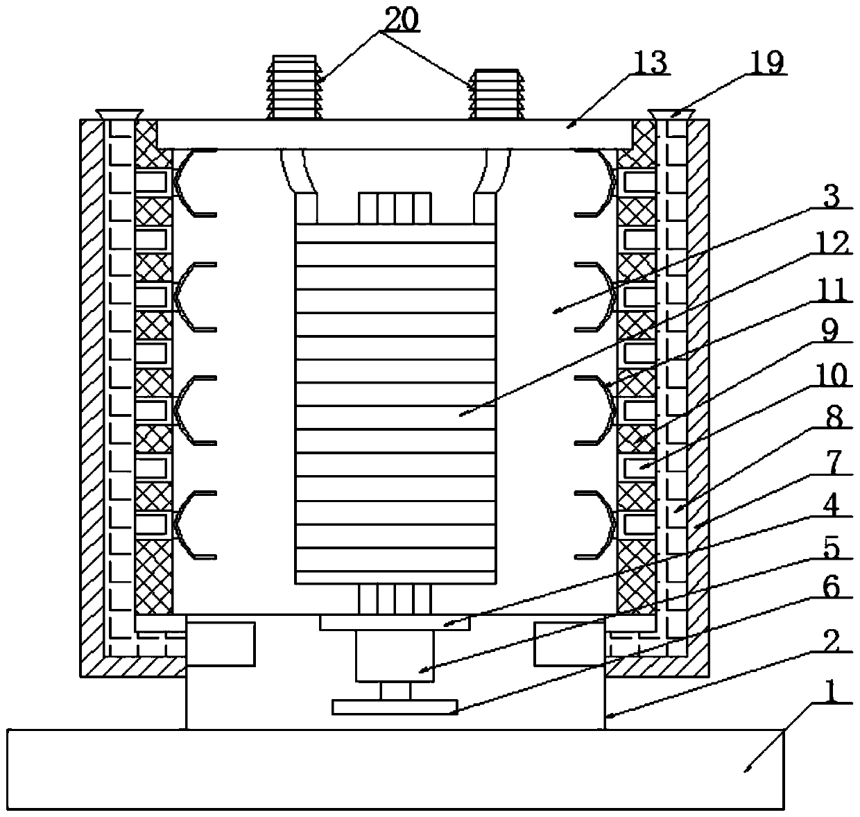 Composite sound insulation and heat dissipation structure of oil ...