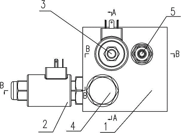 Control valve block special for tractor hydraulic suspension