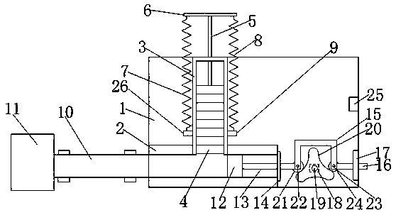 Feeding device for calcining refractory bricks