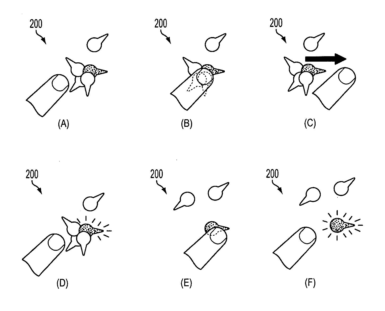 Method and apparatus for selecting an object within a user interface by performing a gesture