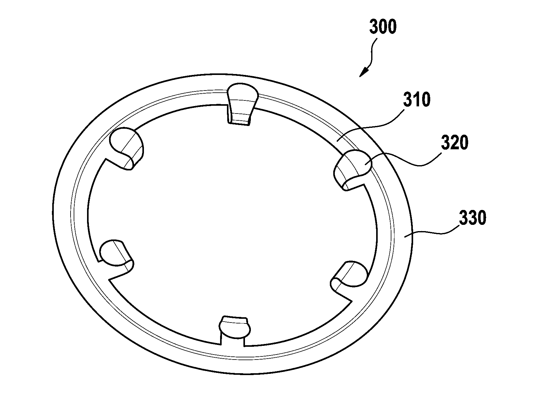 Conical spring washer for mounting a stator in the housing of an electrical machine