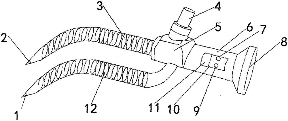 Medical thread type drainage tube