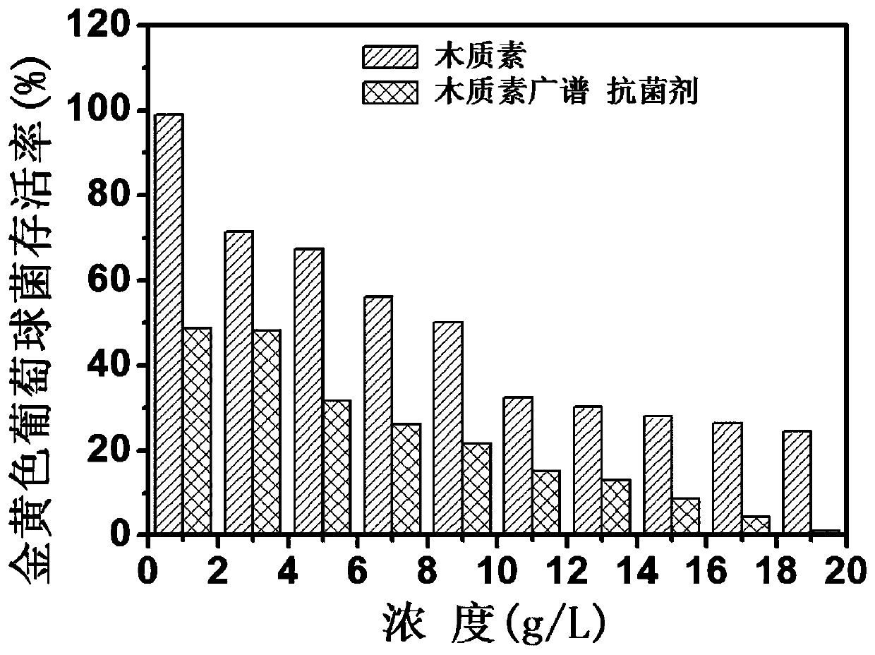 Amino acid modified lignin broad-spectrum antibacterial agent as well as preparation method and application thereof