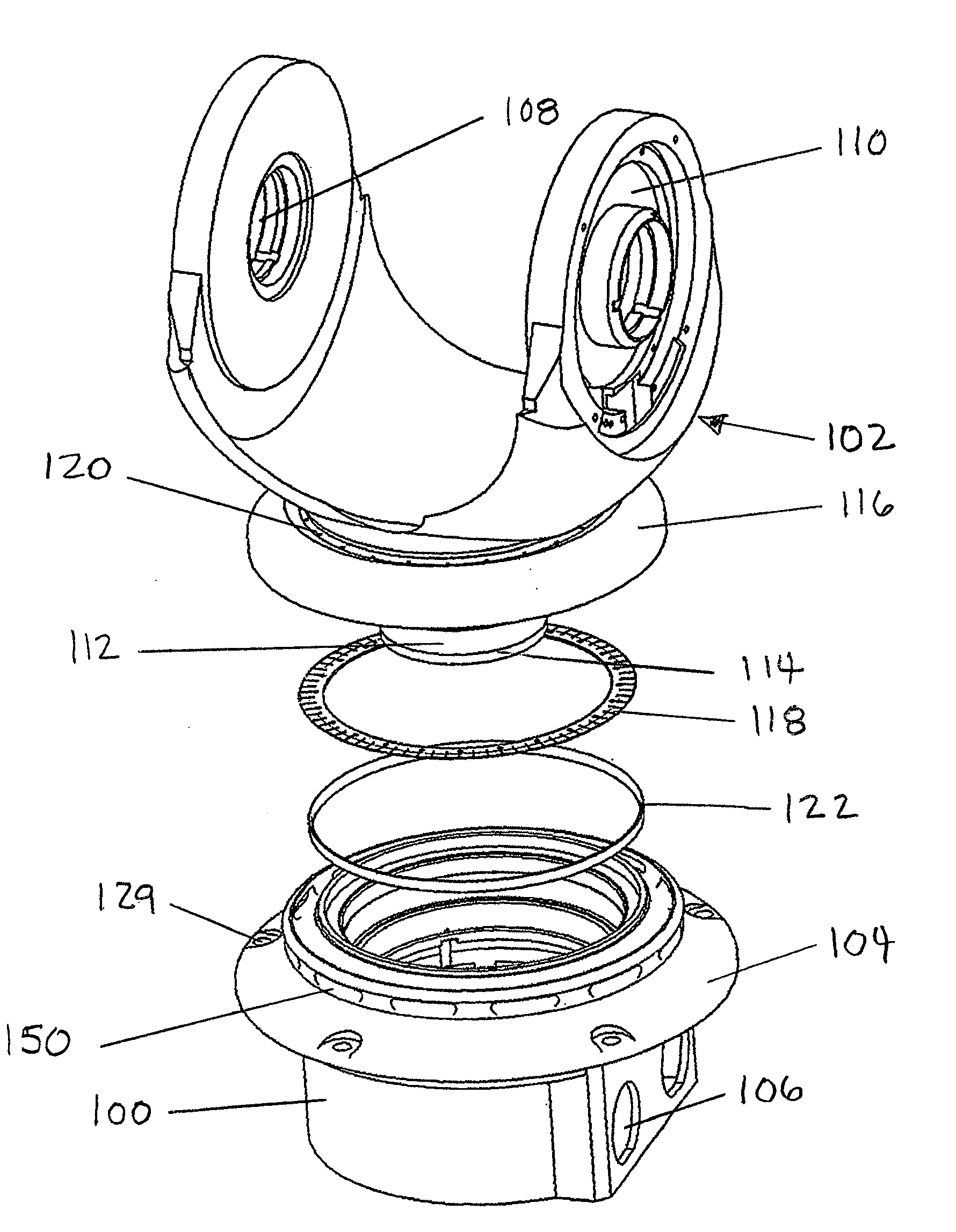 Sealed rotary joint for turret rotator