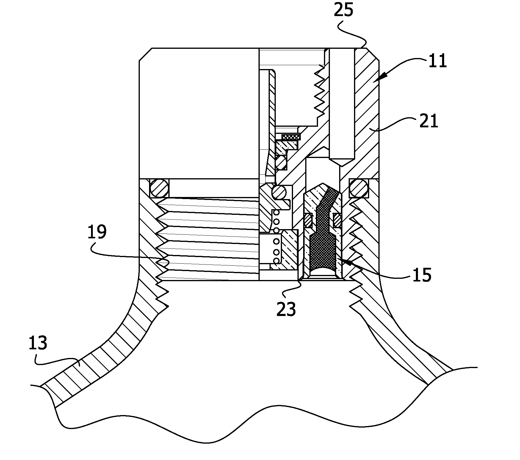 Cylinder valve with thermal relief feature