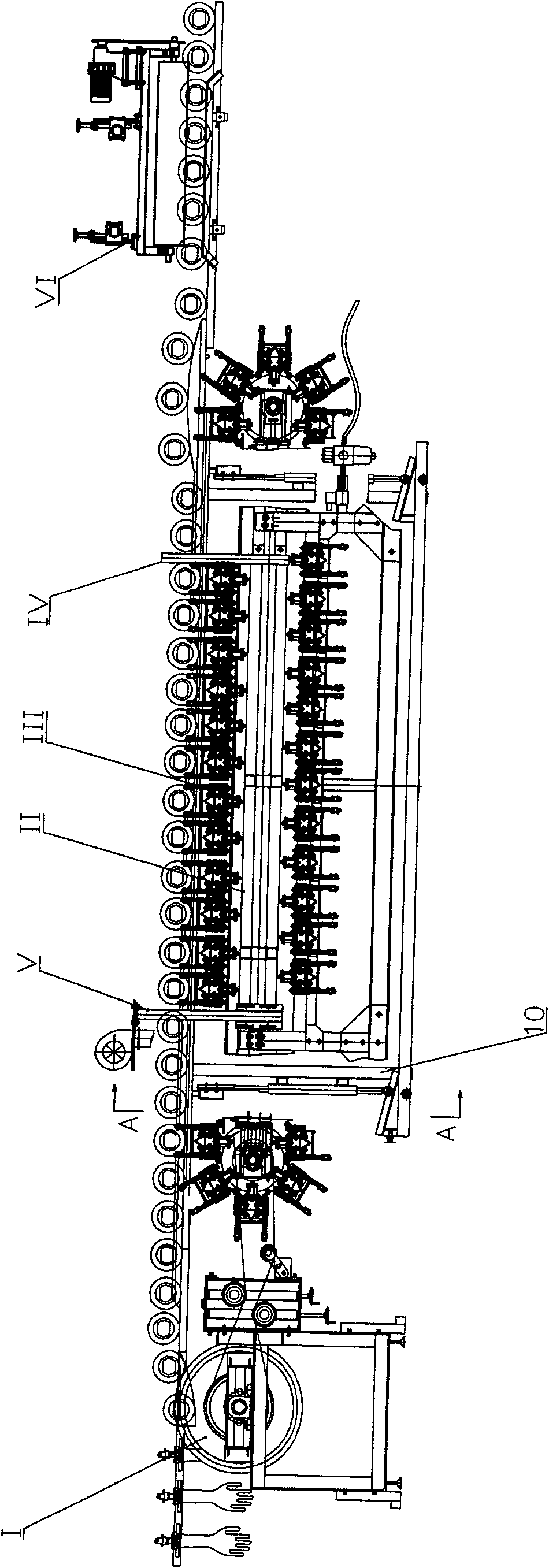 On-line automatic ingot stripper for glue gloves