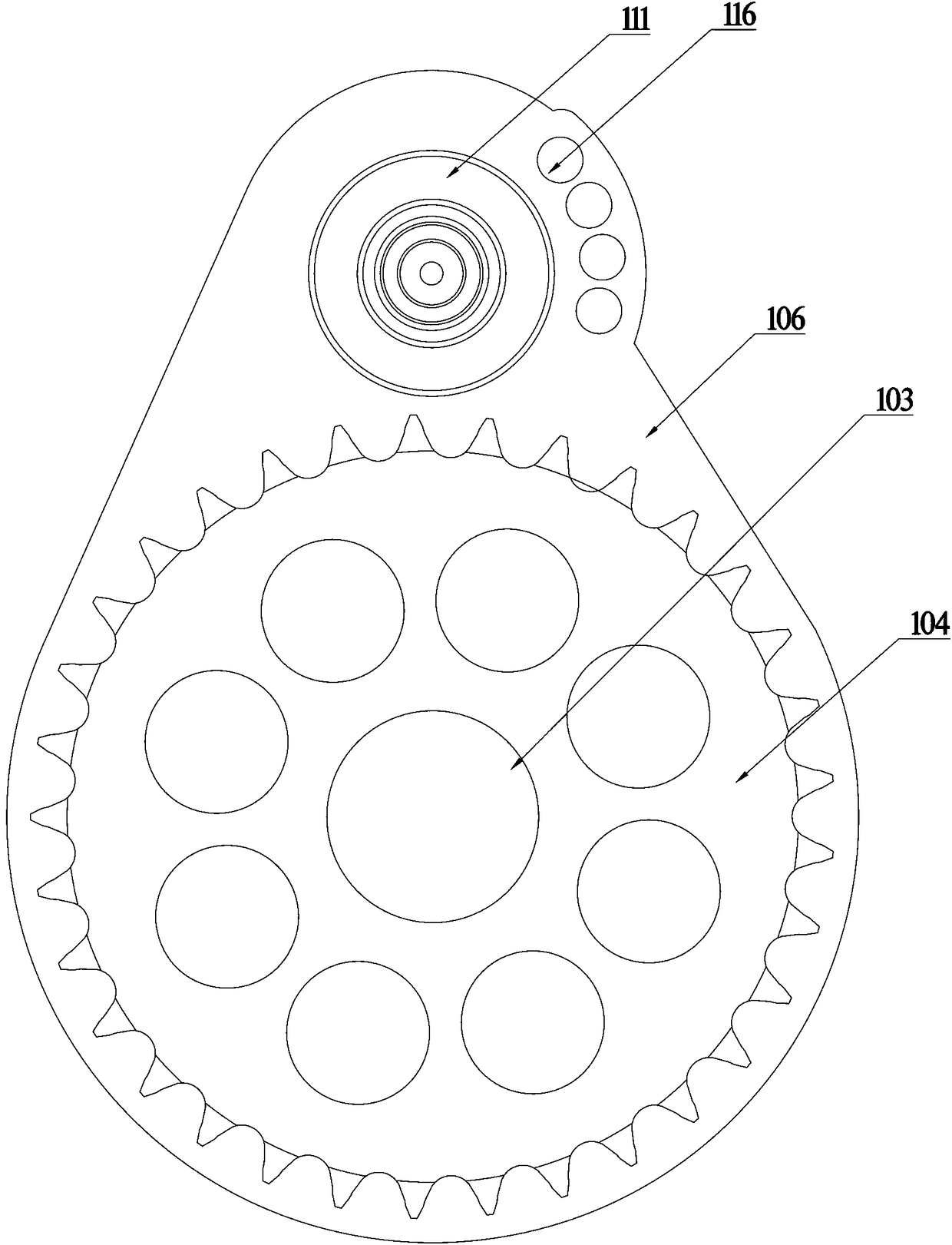 Driving wheel mechanism and driven wheel mechanism