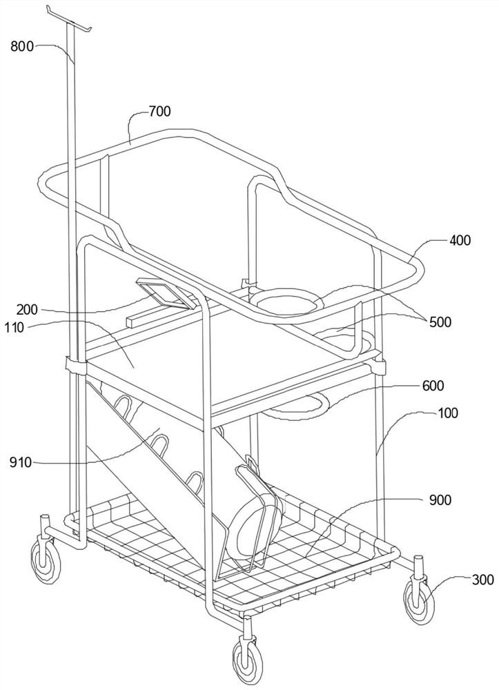 Newborn transfer trolley