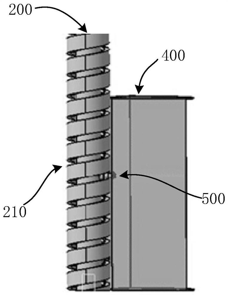 An elevator based on the spatial configuration of the spiral staircase