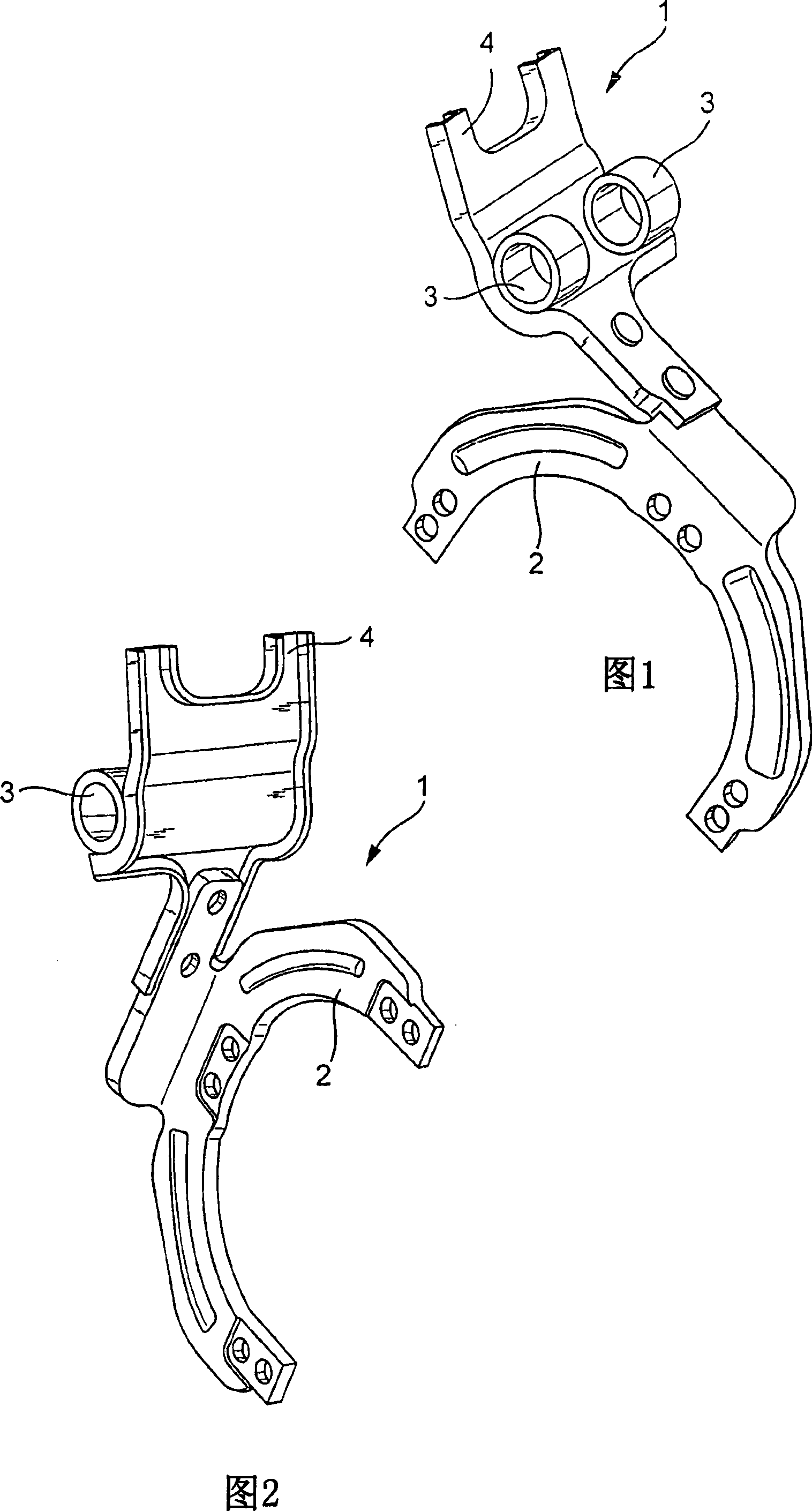 Selector fork for a change-speed gearbox