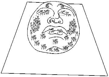 Method for making light-transmitting concrete relief and round sculpture