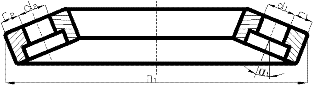 Dimension measurement method of central diameters of two symmetrical beveled pockets of cage
