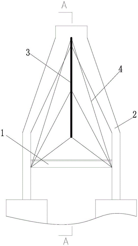 Suspension bridge with high torsional stiffness