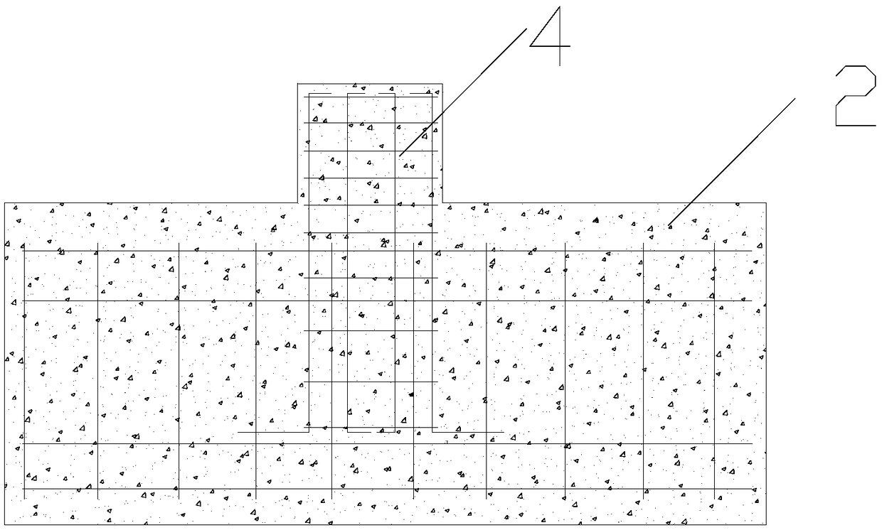 Assembly type square reinforced concrete column and reinforced concrete foundation connecting joint structure and construction method