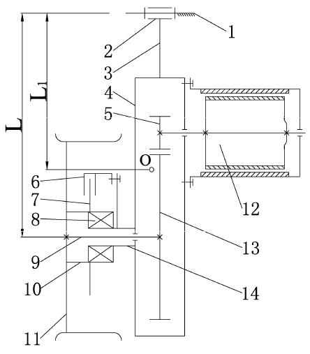 Structure and method for reducing equivalent unsprung weight of wheel-rim electrically-driven system of single trailing arm type suspension