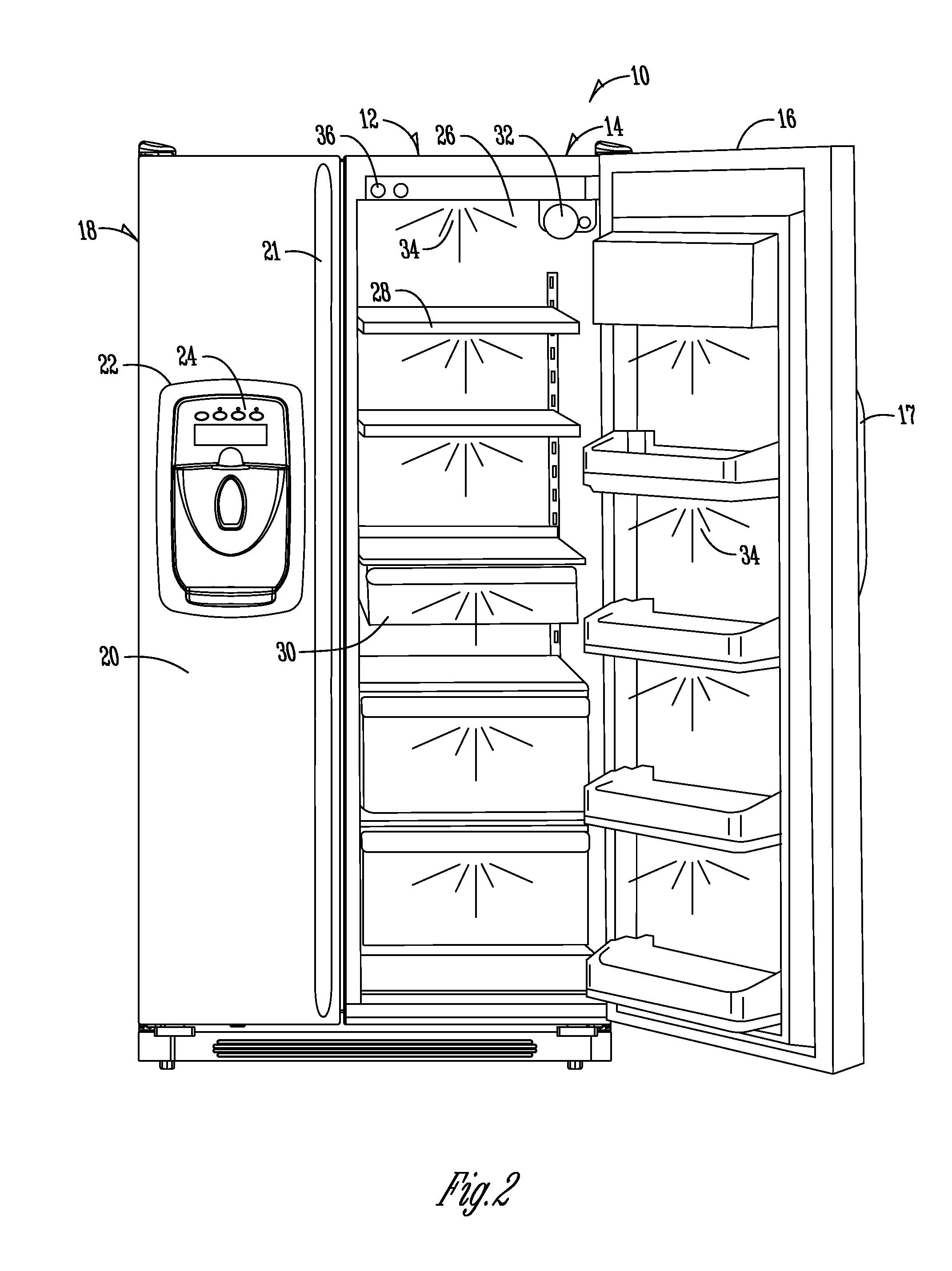 Sensor system for refrigerator