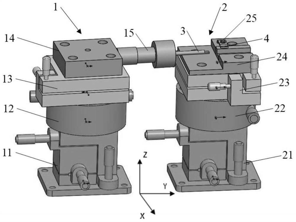 Optical alignment debugging process and optical tool setting device of clamping diamond micro milling cutter