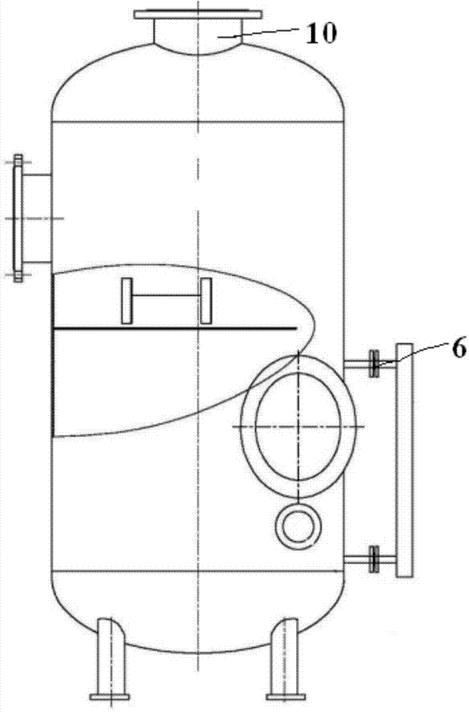 Horizontal impinging stream gas-water separator