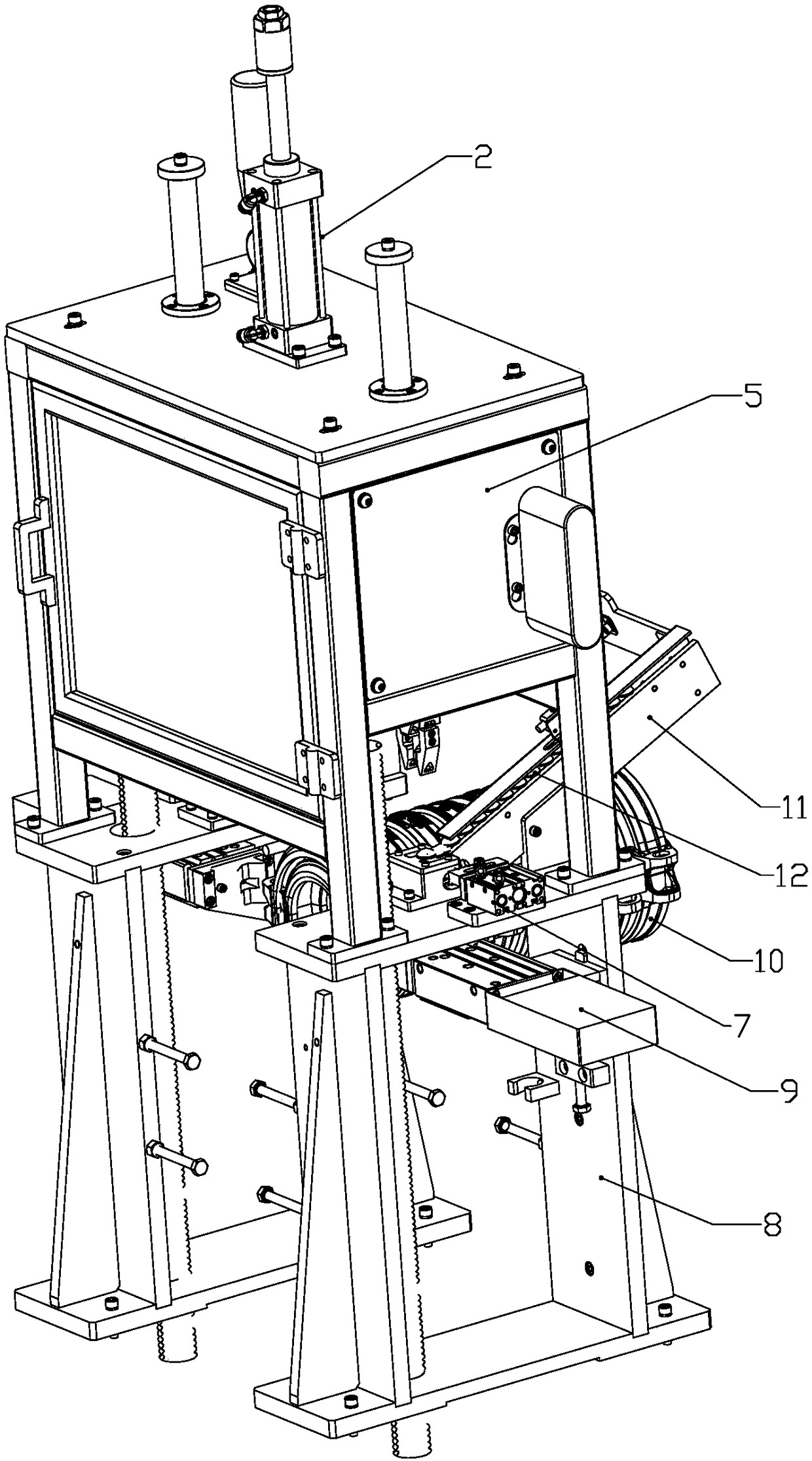 Automatic bolt grabbing and feeding mechanism