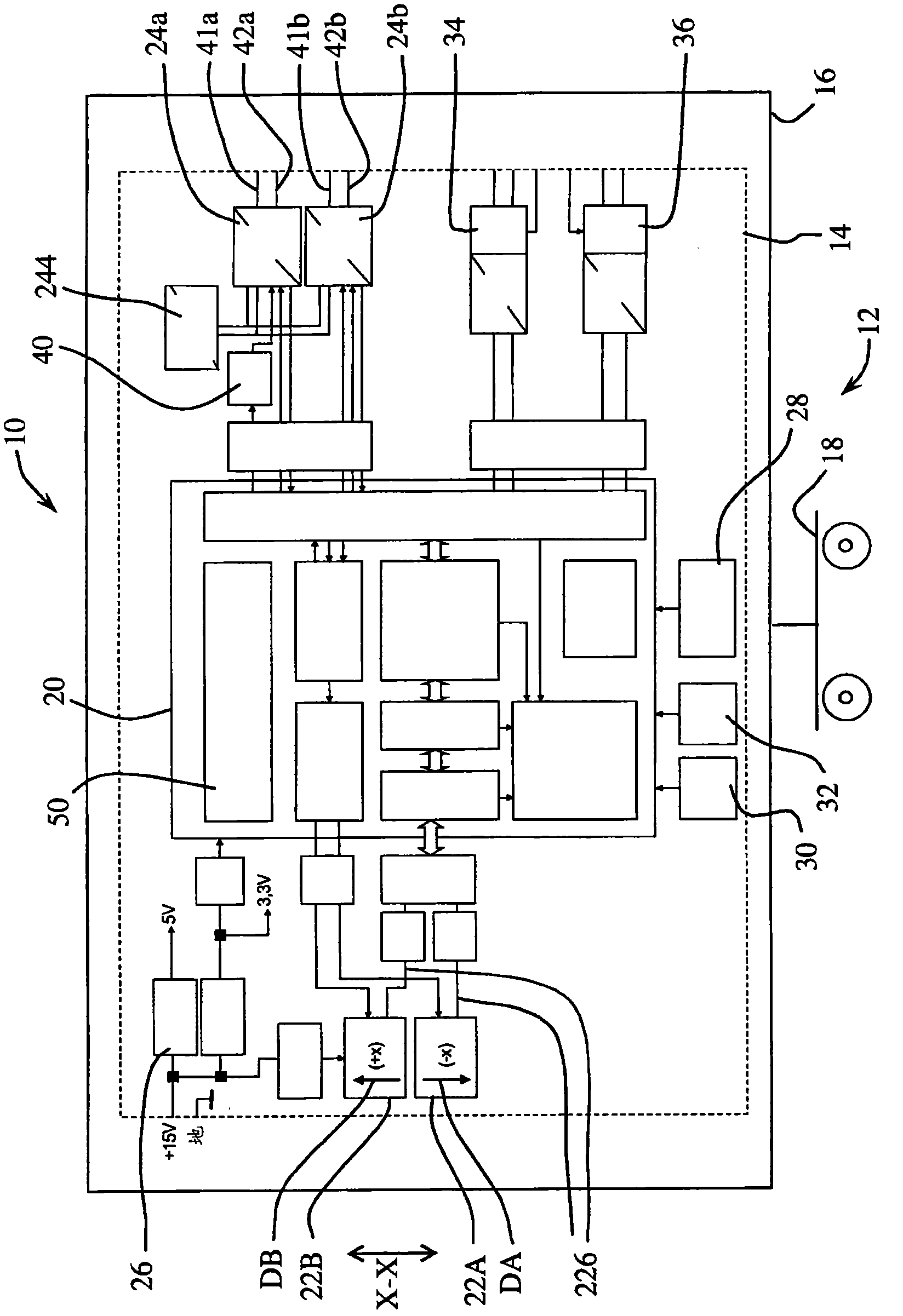 Distributed safety monitoring system provided with a safety loop and method of testing such a system