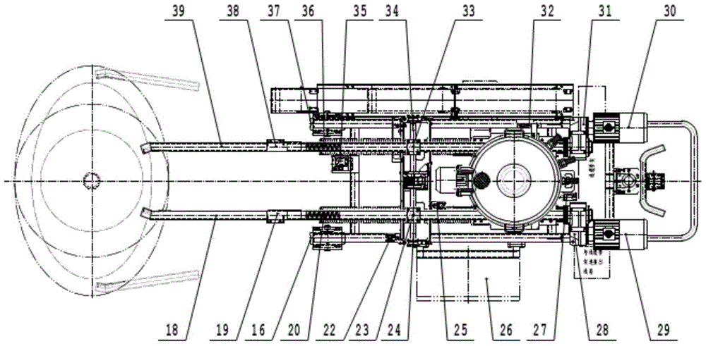 Automatic slag adding machine for continuous casting large round and elliptical molds