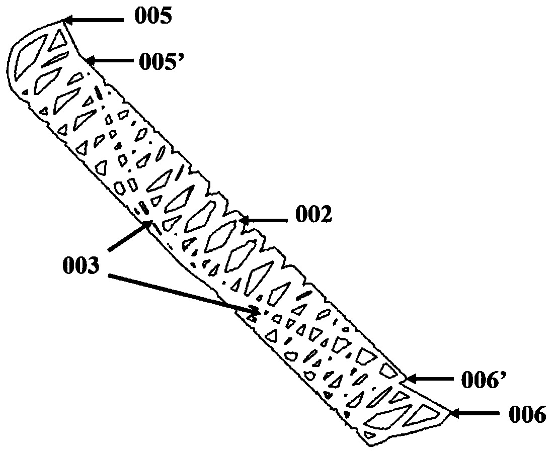 Paranasal sinus tube stent and preparation method thereof