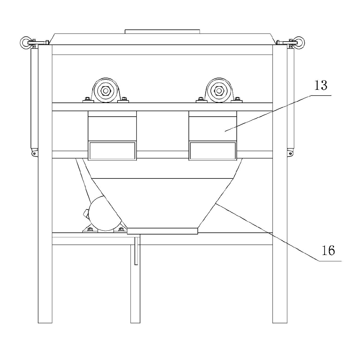 Plant fiber sizing screen powder machine